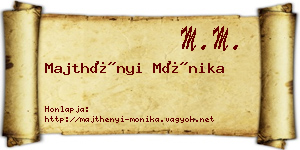 Majthényi Mónika névjegykártya